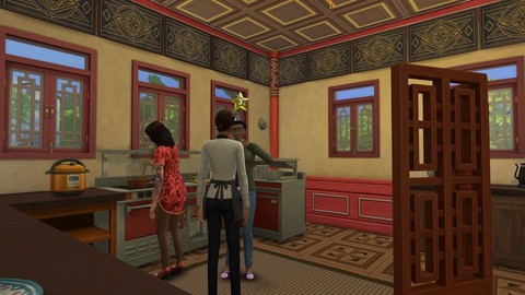 模拟人生4怎么餐厅